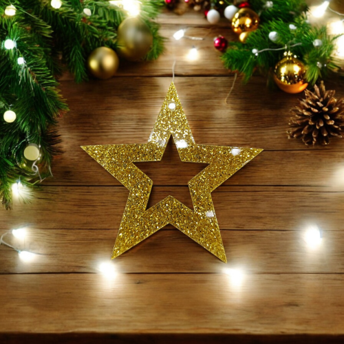 gwiazdka akrylowa brokat złota.png