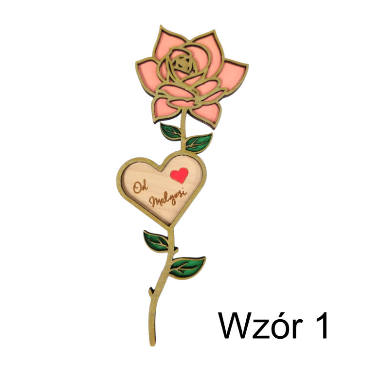 Róża ze sklejki wzór 1