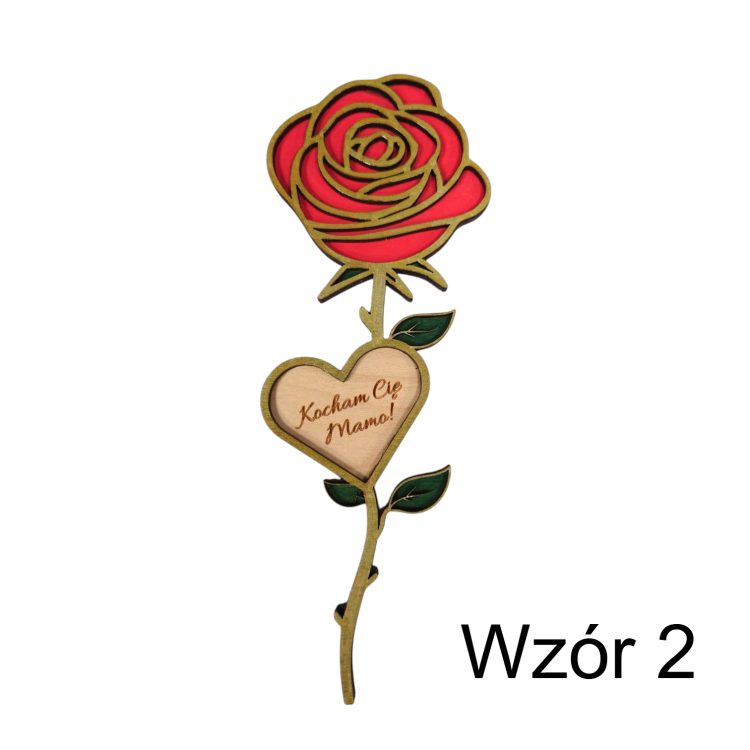 Róża ze sklejki wzór 2