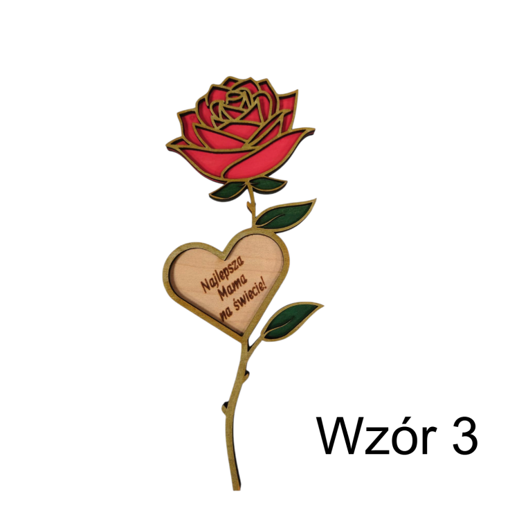 Róża ze sklejki wzór 3