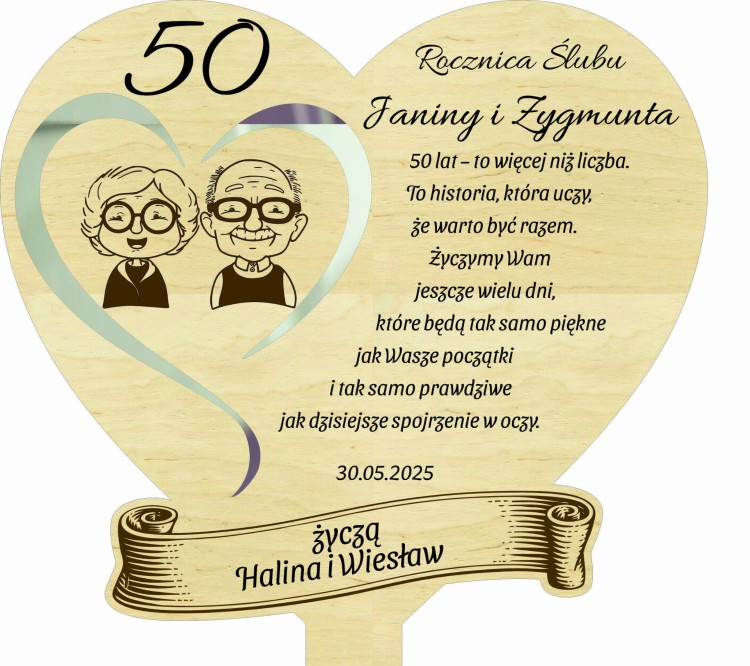 Statuetka serce ze sklejki 50 rocznica ślubu srebrny obrys serduszka.jpg
