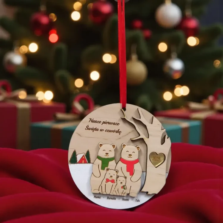 Rodzina misiów w czwórkę wstążka.webp