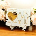 Ramka dla Babci i Dziadka ze sklejki personalizowana różne wzory 20x15,5 cm - obrazek 3