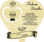 Statuetka dla Babci/Dziadka ze sklejki personalizowana 16x16 xm - obrazek 2