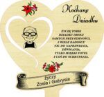 Statuetka dla Babci/Dziadka ze sklejki personalizowana 16x16 xm - obrazek 3