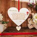 Serce ze sklejki dla Babci i Dziadka zawieszka personalizowane 15x13 cm
