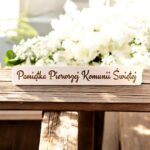 Tabliczka ze sklejki z grawerowanym napisem Pamiątka Pierwszej Komunii Świętej 12-17 cm - do DIY i rękodzieła - obrazek 4