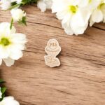 Kielich z IHS z winogronem sklejka grawerowana scrapka 4x2,5 cm - do DIY i rękodzieła