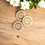 Hostia - promyki słońca sklejka grawerowana scrapka 3 cm - do DIY i rękodzieła - obrazek 2