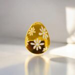 Drewniana Pisanka w kwiatki / scrapka sklejka 6x4 cm - obrazek 3