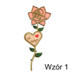 Róża ze sklejki 2 warstwy ręcznie malowana Dzień Matki, Dzień Nauczyciela - 3 wzory 20x8 cm - obrazek 2