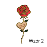 Róża ze sklejki 2 warstwy ręcznie malowana Dzień Matki, Dzień Nauczyciela - 3 wzory 20x8 cm - obrazek 3