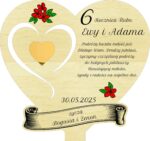 Statuetka serce na rocznicę jubileusz prezent okazje grawer personalizowany 19x18 cm - obrazek 10