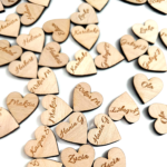 Serduszko ze sklejki personalizowane z grawerem scrapka 2/3/4/5 cm - do DIY i rękodzieła