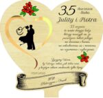 Statuetka serce na rocznicę jubileusz prezent okazje grawer personalizowany 19x18 cm - obrazek 12