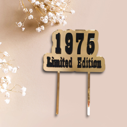 Topper z akrylu lustrzanego Limited Edition Personalizowany 13cm