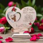 Statuetka serce na rocznicę jubileusz prezent okazje grawer personalizowany 19x18 cm