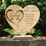 Statuetka serce na rocznicę jubileusz prezent okazje grawer personalizowany 19x18 cm - obrazek 3